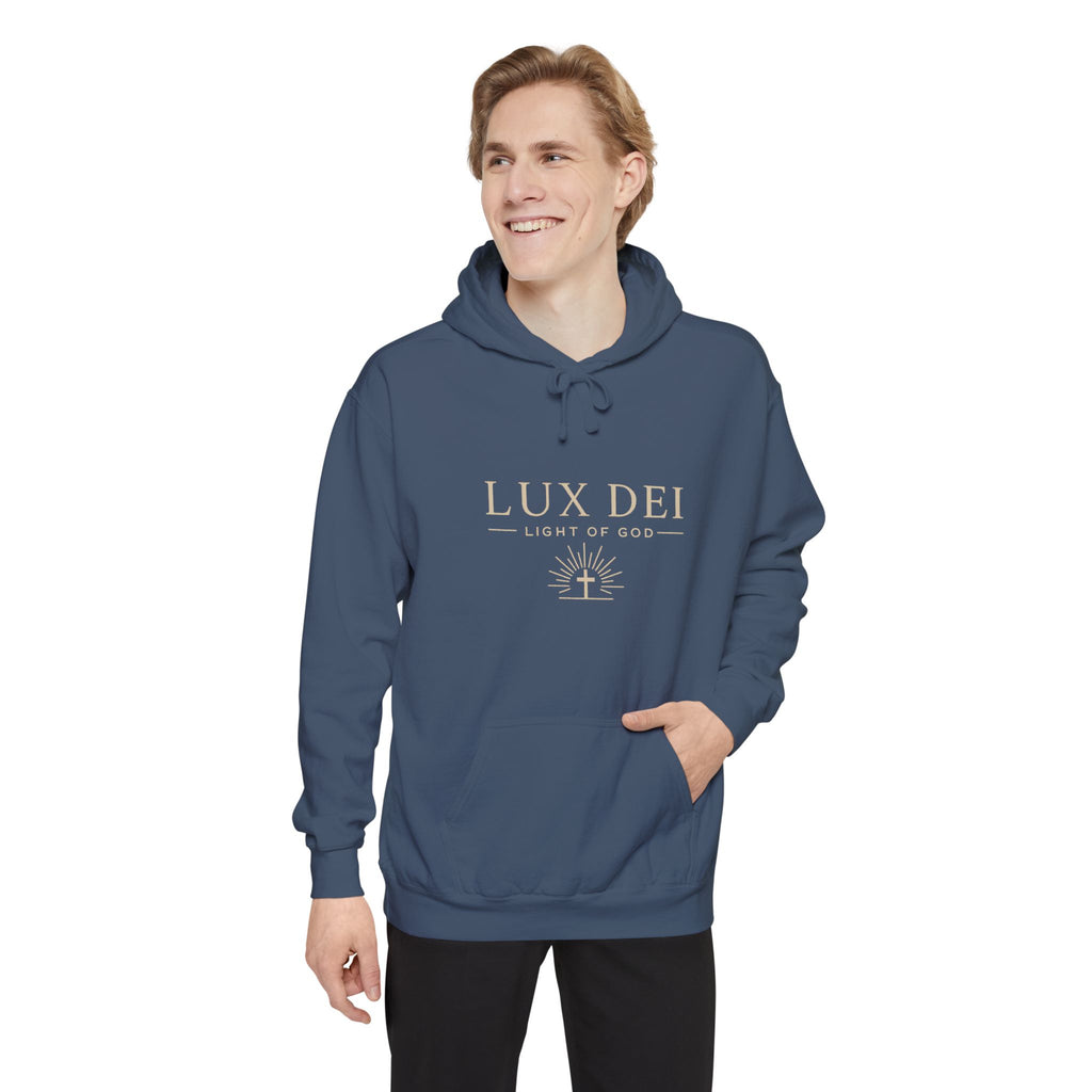 Lux Dei: Unisex Garment-Dyed Hoodie