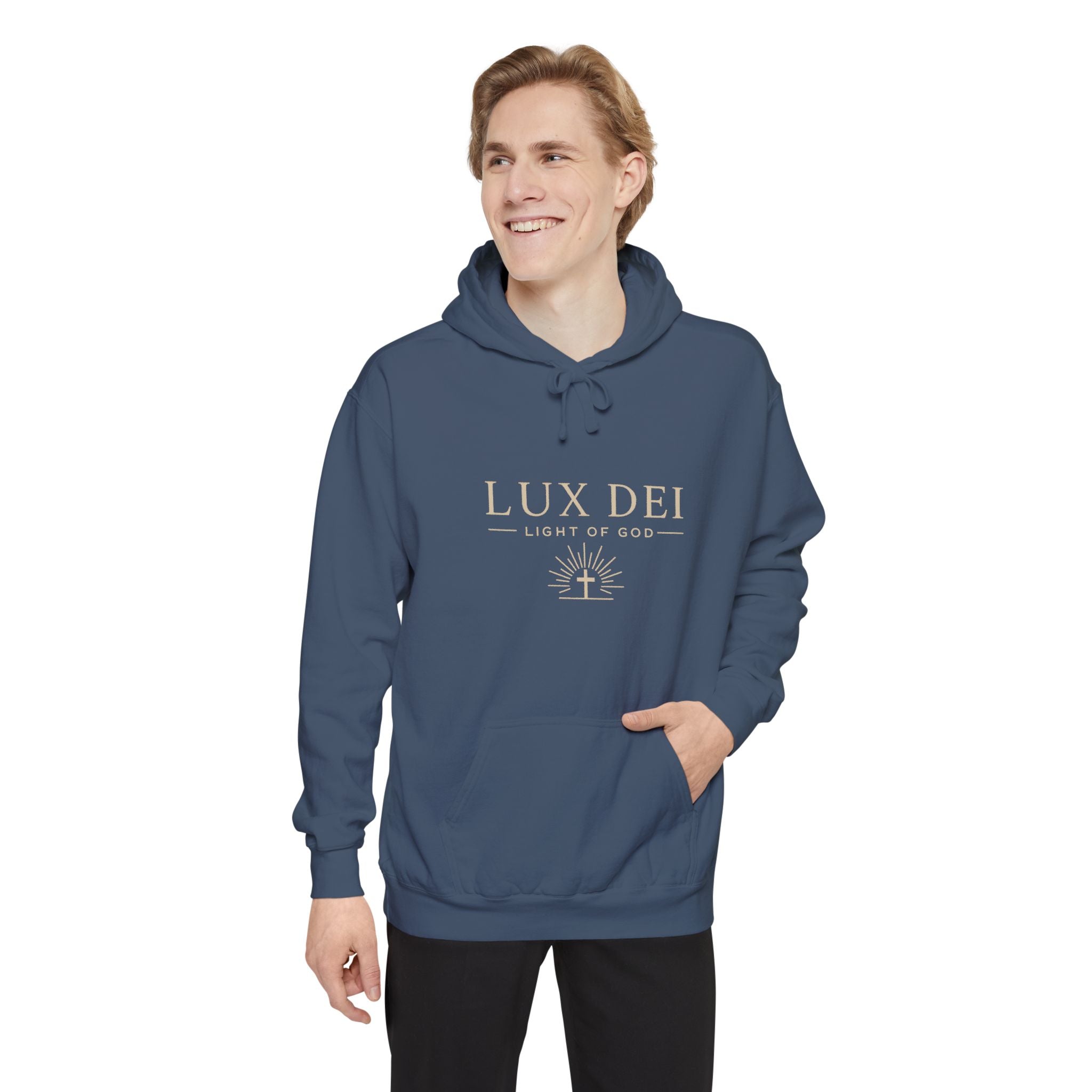 Lux Dei: Unisex Garment-Dyed Hoodie