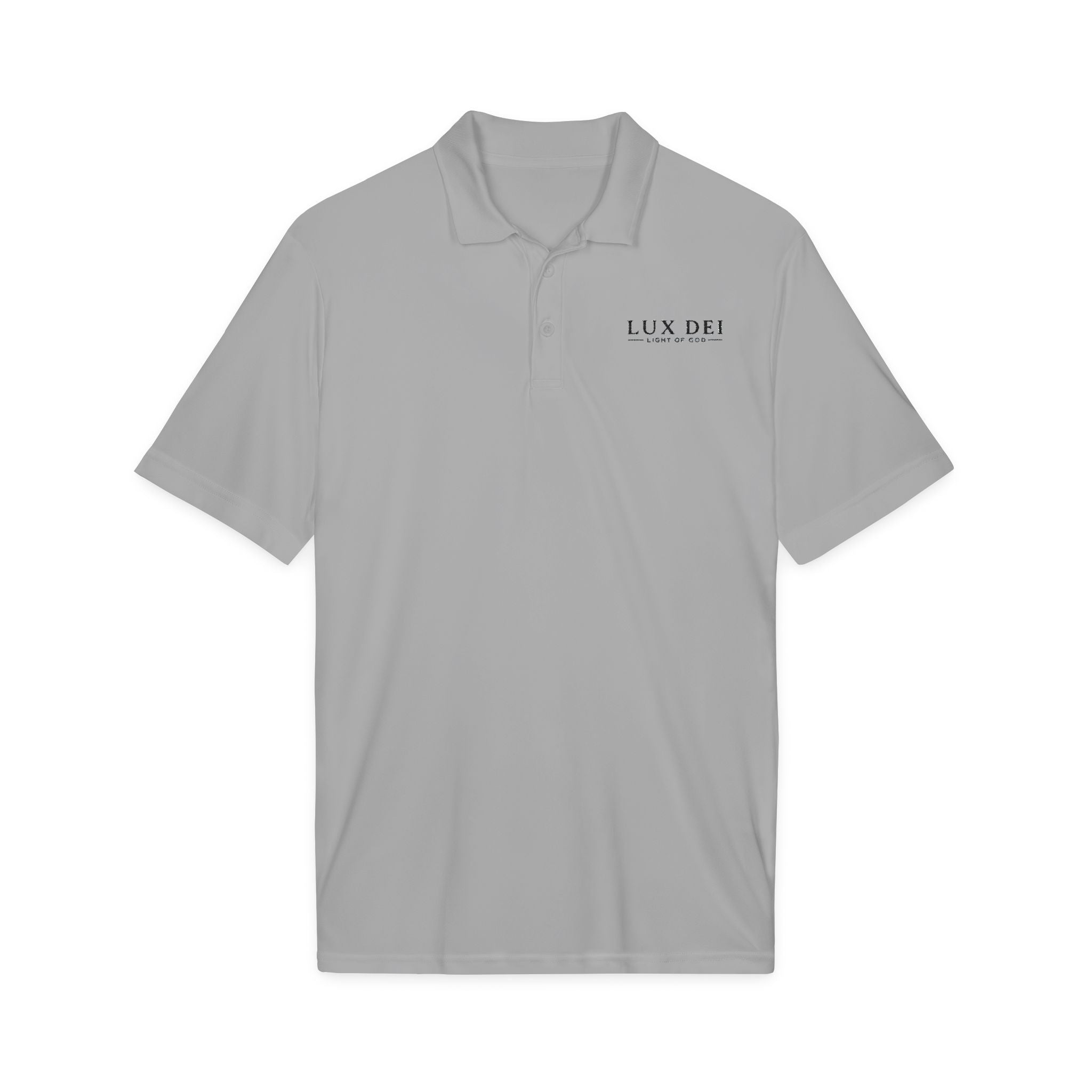 Lux Dei Embroidered Performance Polo | Christian Golf & Business Shirt | Light of God