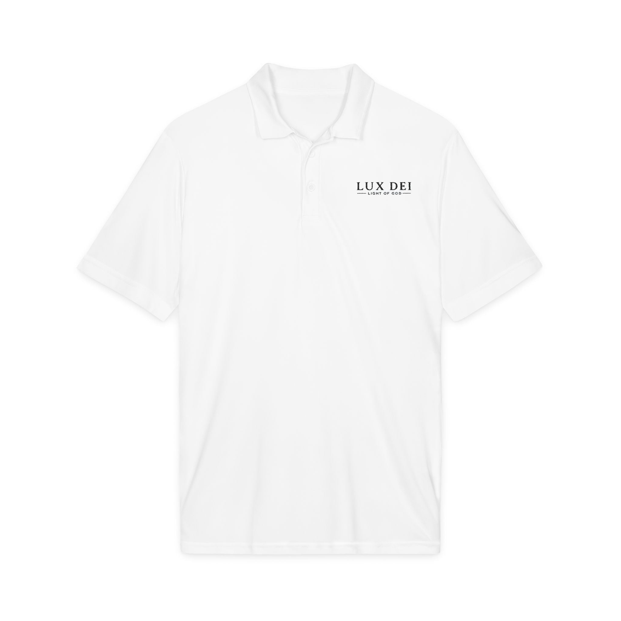 Lux Dei Embroidered Performance Polo | Christian Golf & Business Shirt | Light of God
