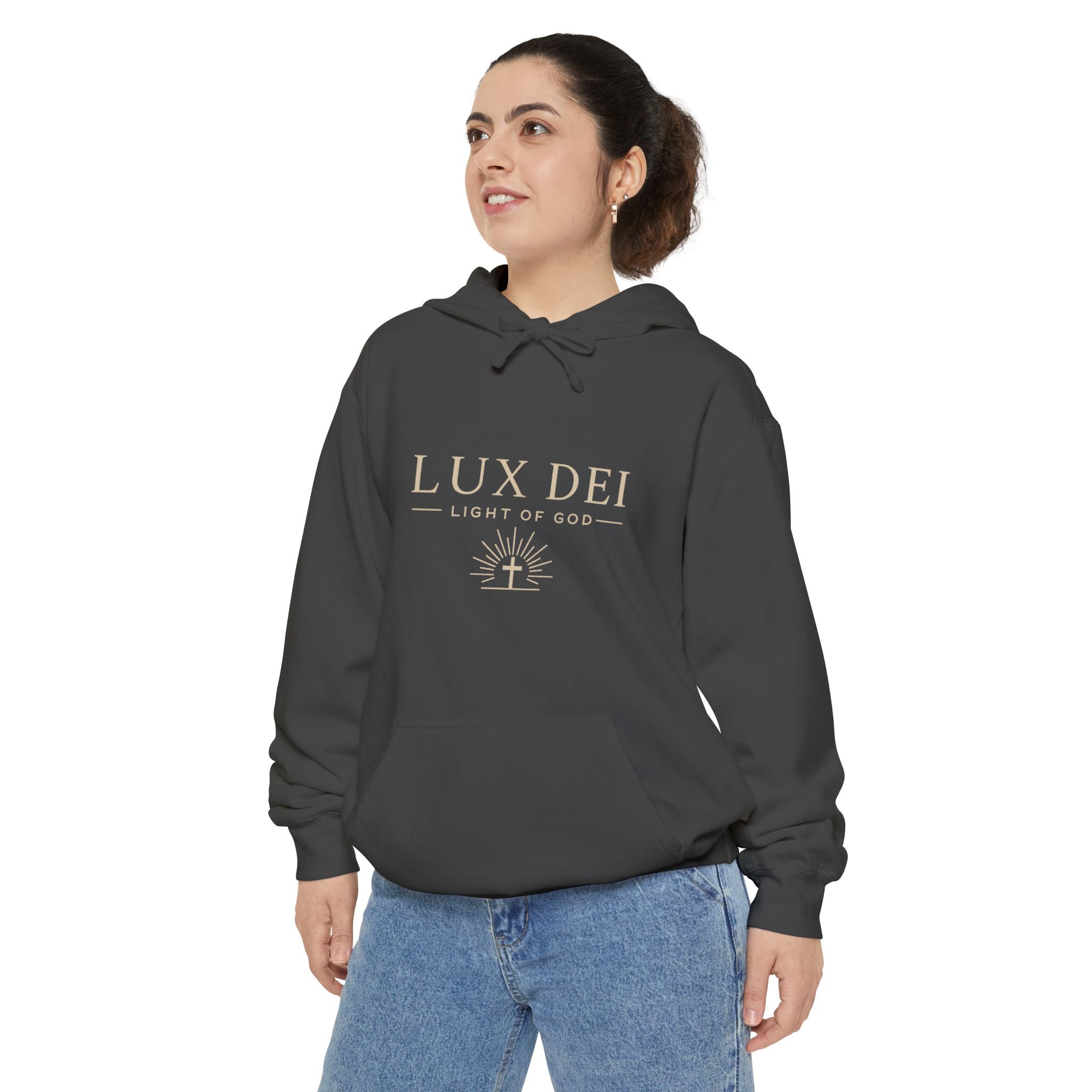 Lux Dei: Unisex Garment-Dyed Hoodie