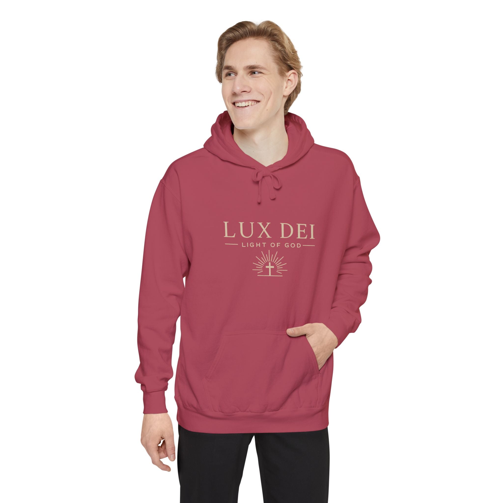 Lux Dei: Unisex Garment-Dyed Hoodie