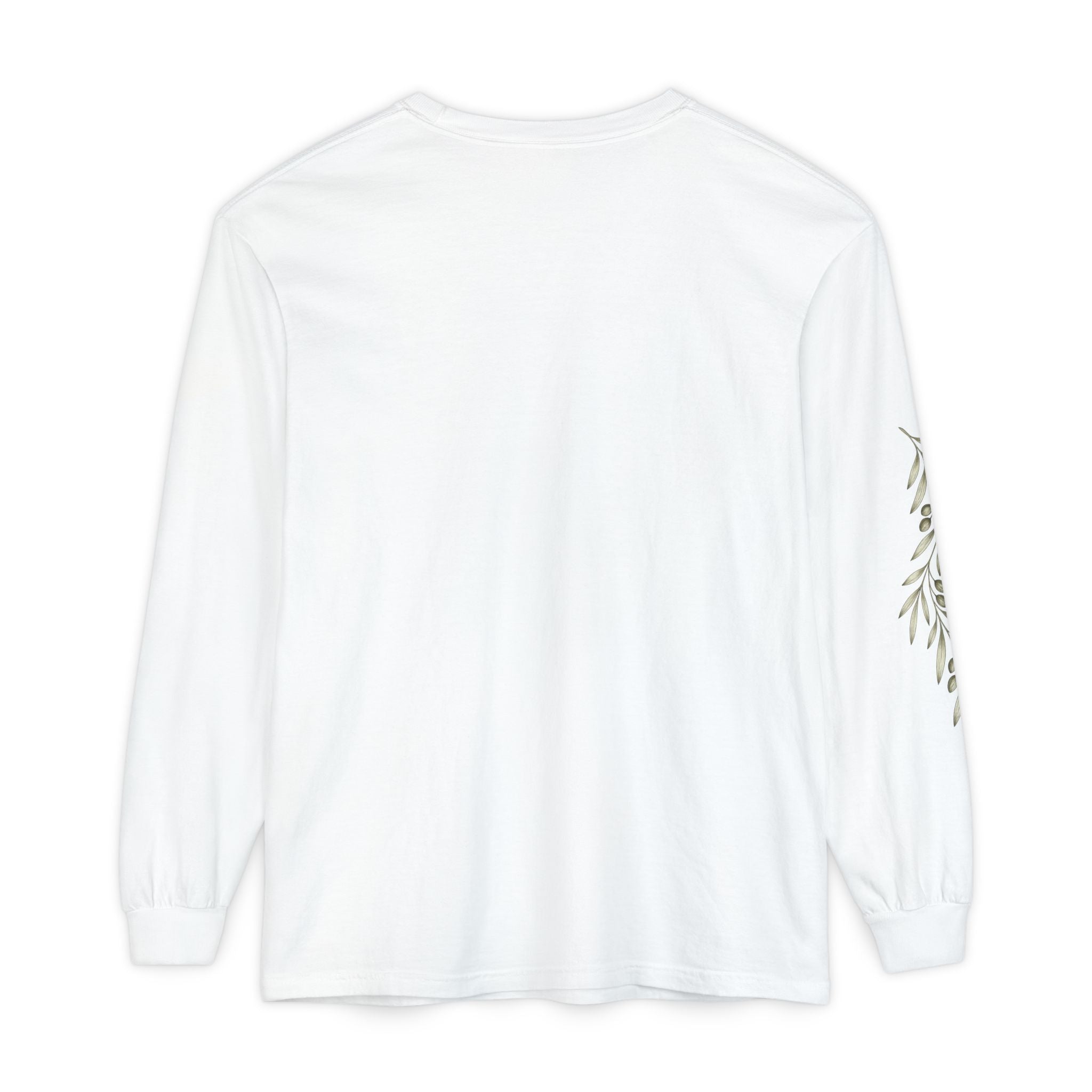 Lux Dei Long Sleeve Tee — "Light of God" Christian Shirt with Olive Branch Sleeve