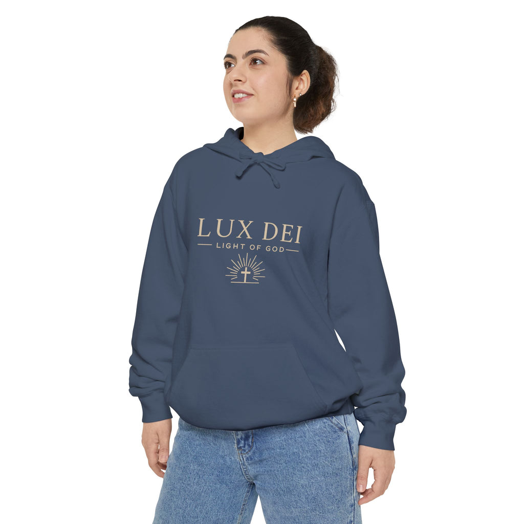 Lux Dei: Unisex Garment-Dyed Hoodie