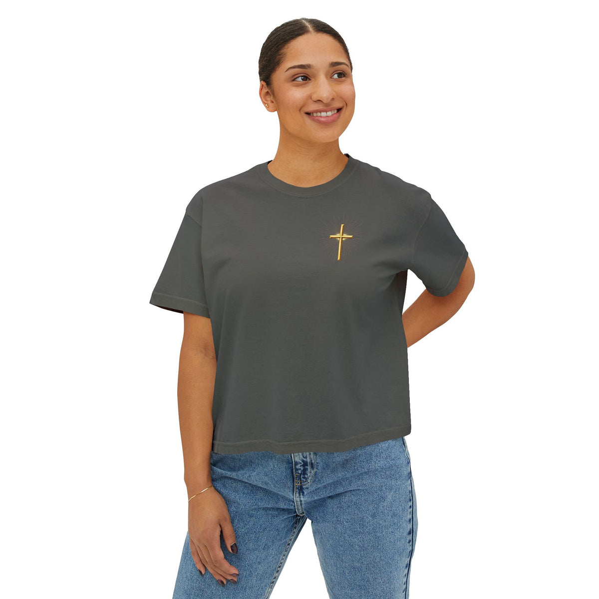 Lux Dei Radiant Cross Women’s Boxy Tee
