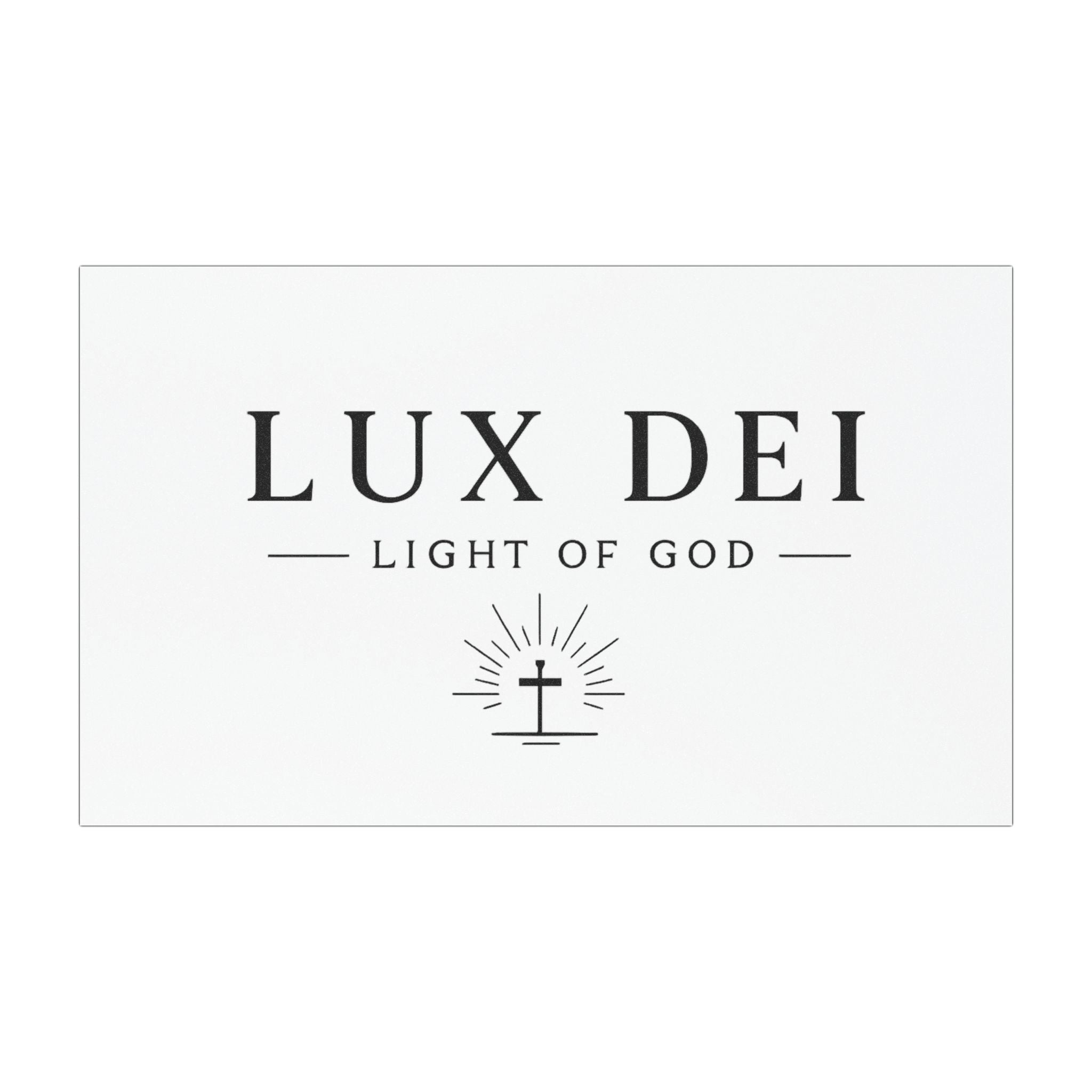 Car Magnet — Lux Dei “Light of God” Religious Cross Sticker for Vehicles