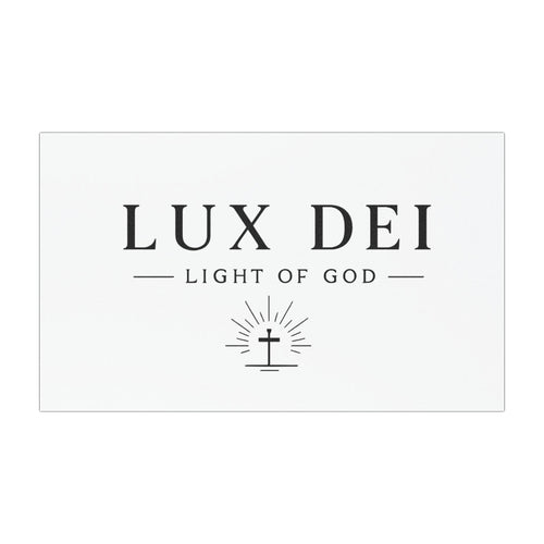 Car Magnet — Lux Dei “Light of God” Religious Cross Sticker for Vehicles