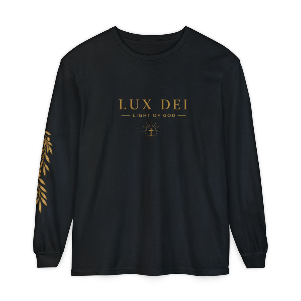 Lux Dei Gold Olive Branch Long Sleeve Tee