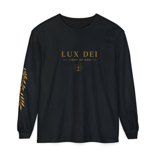 Lux Dei Gold Olive Branch Long Sleeve Tee