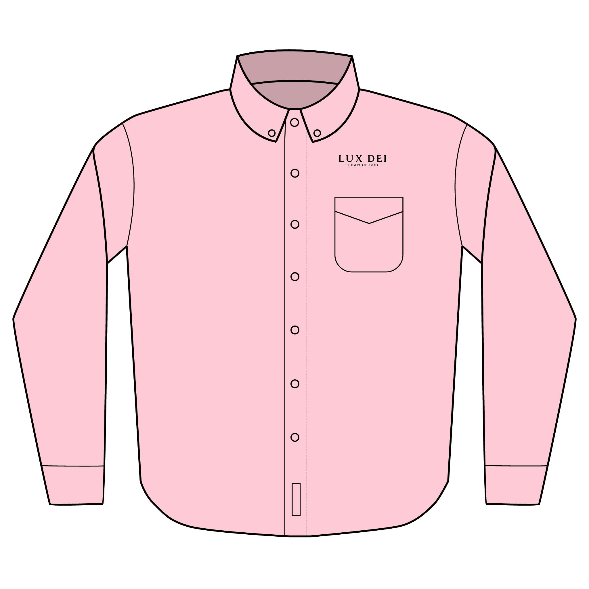 Lux Dei Port Authority Long-Sleeve Button-Up Shirt — "Light of God" Christian Men's Dress Shirt