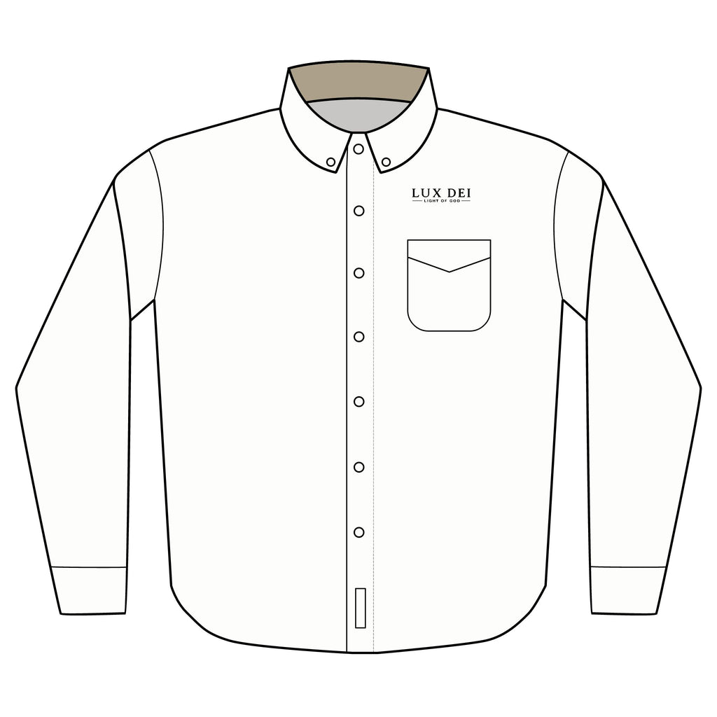 Lux Dei Port Authority Long-Sleeve Button-Up Shirt — "Light of God" Christian Men's Dress Shirt