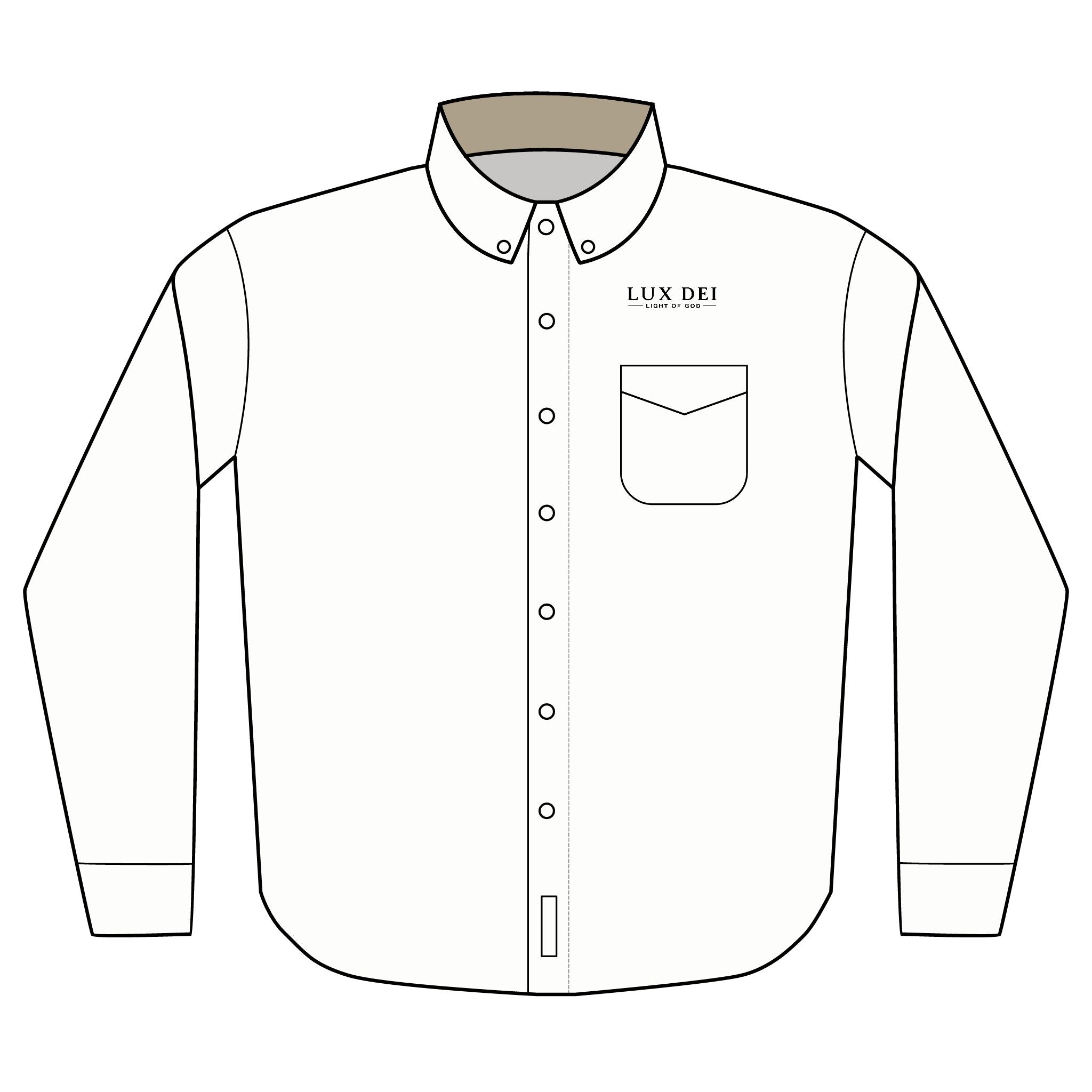 Lux Dei Port Authority Long-Sleeve Button-Up Shirt — "Light of God" Christian Men's Dress Shirt