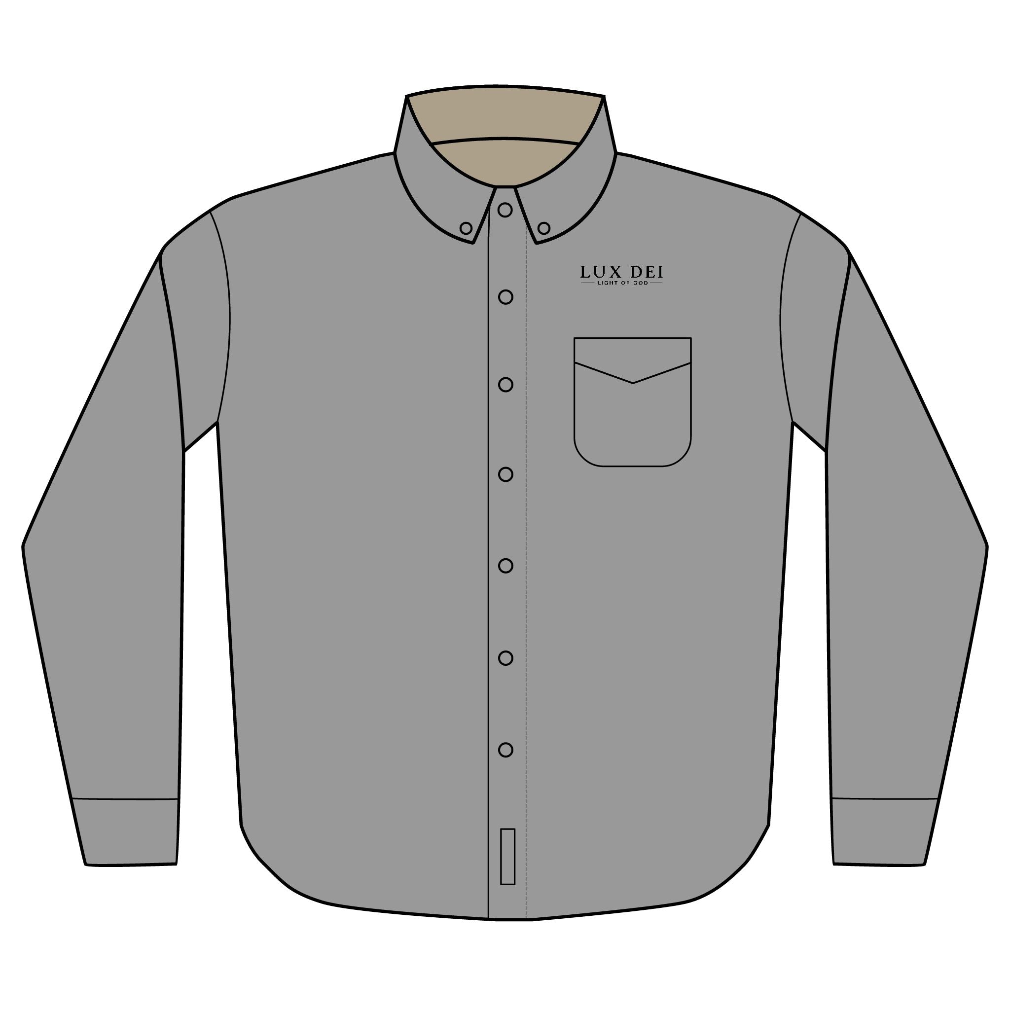 Embroidered Port Authority Long Sleeve Work Shirt — Logo Chest Pocket