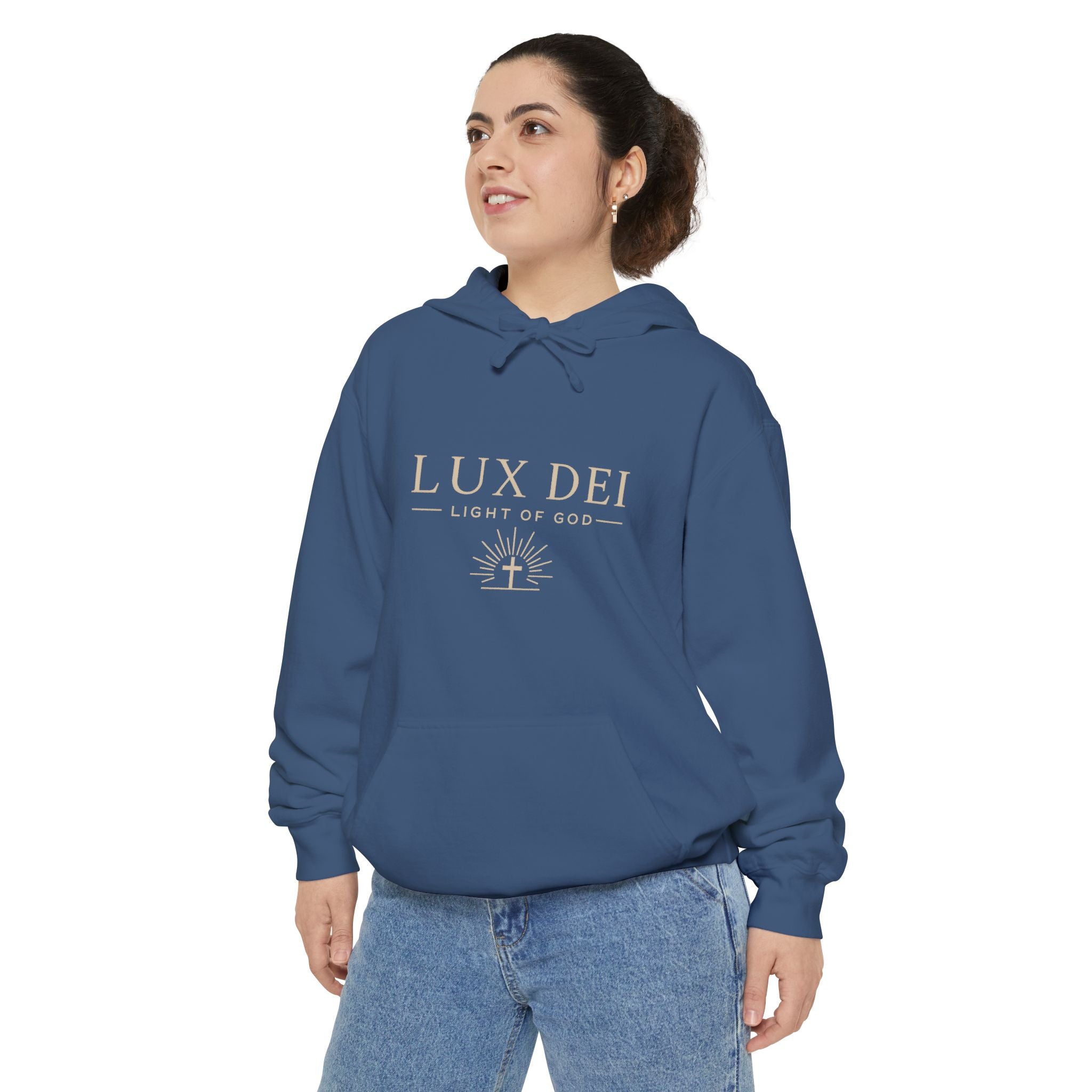 Lux Dei: Unisex Garment-Dyed Hoodie