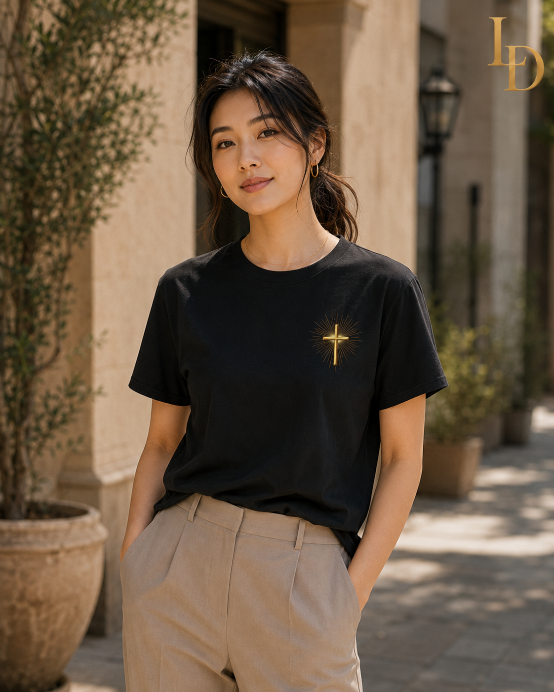 Lux Dei Radiant Cross Women’s Boxy Tee