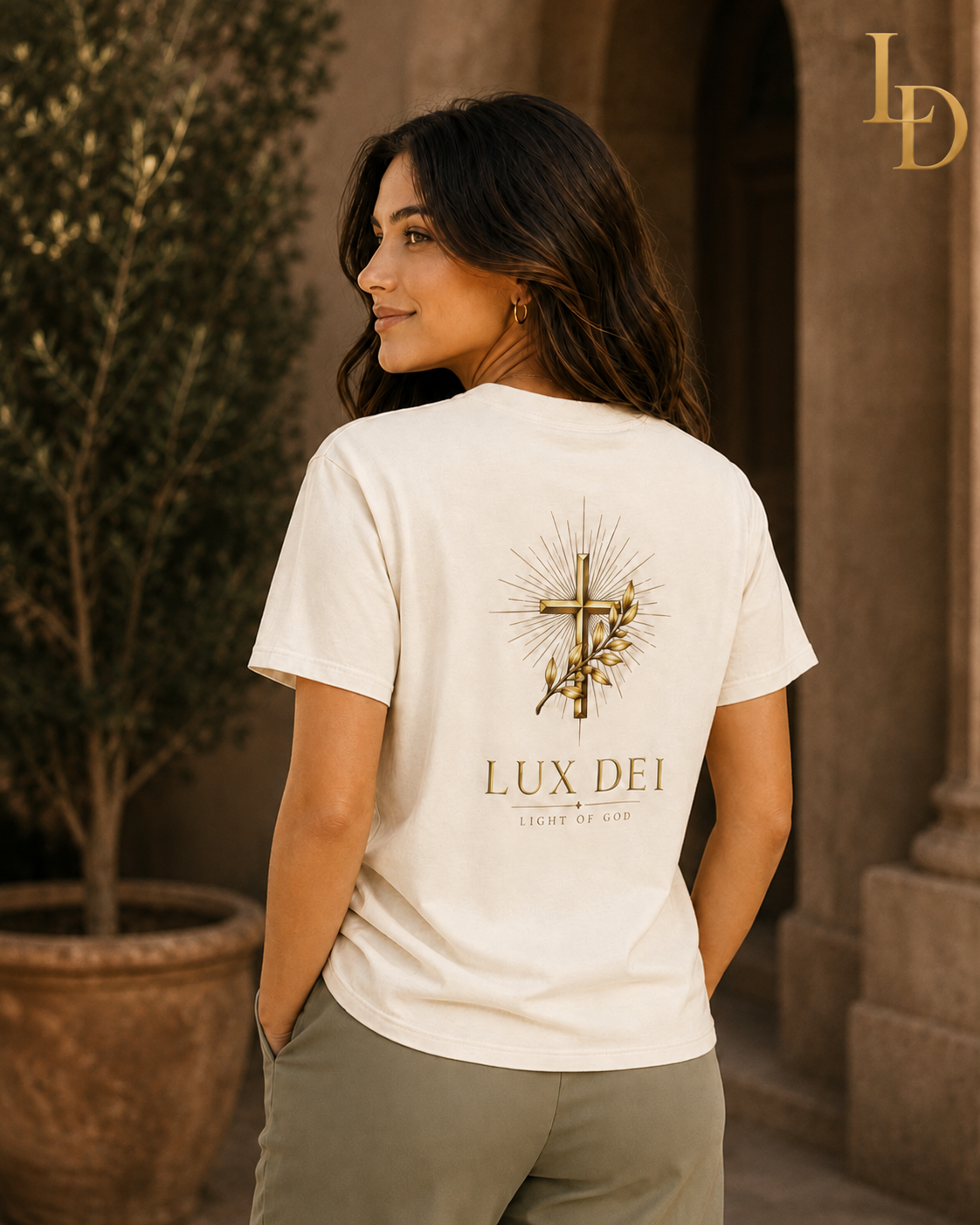 Lux Dei Radiant Cross Women’s Boxy Tee