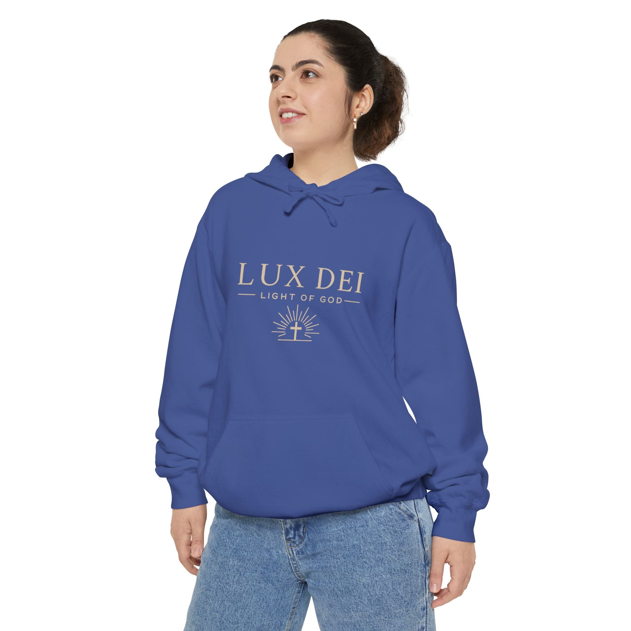 Lux Dei: Unisex Garment-Dyed Hoodie