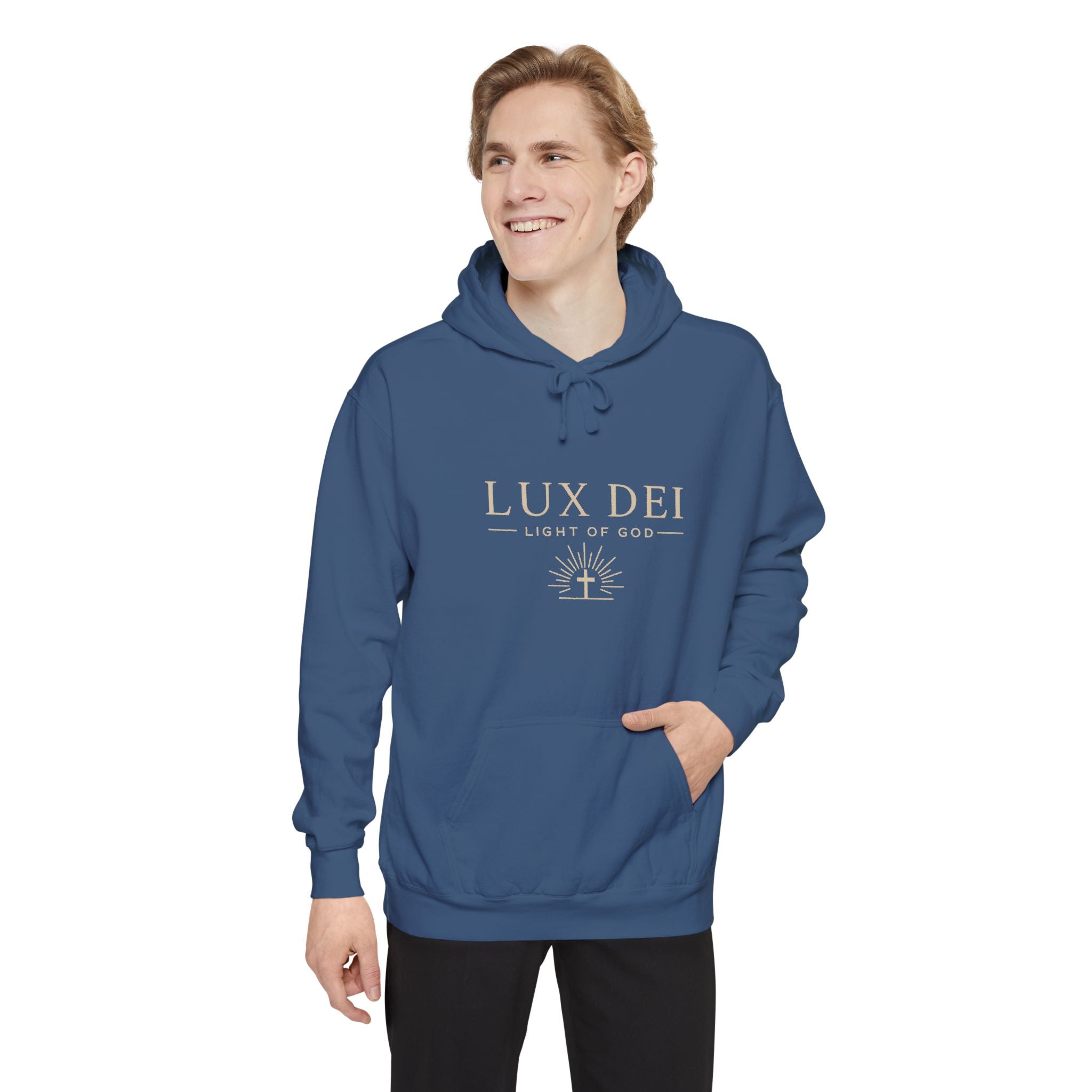 Lux Dei: Unisex Garment-Dyed Hoodie