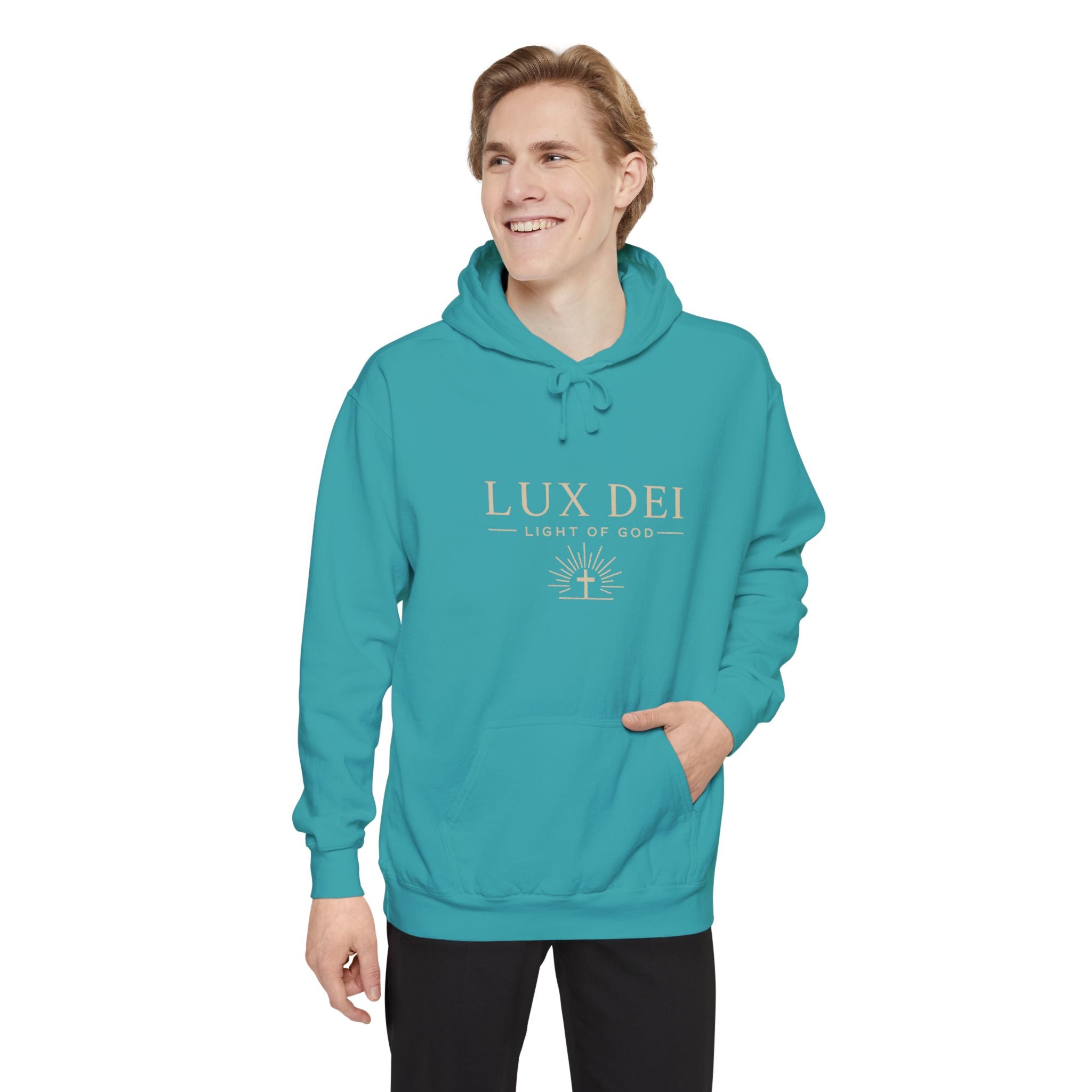 Lux Dei: Unisex Garment-Dyed Hoodie