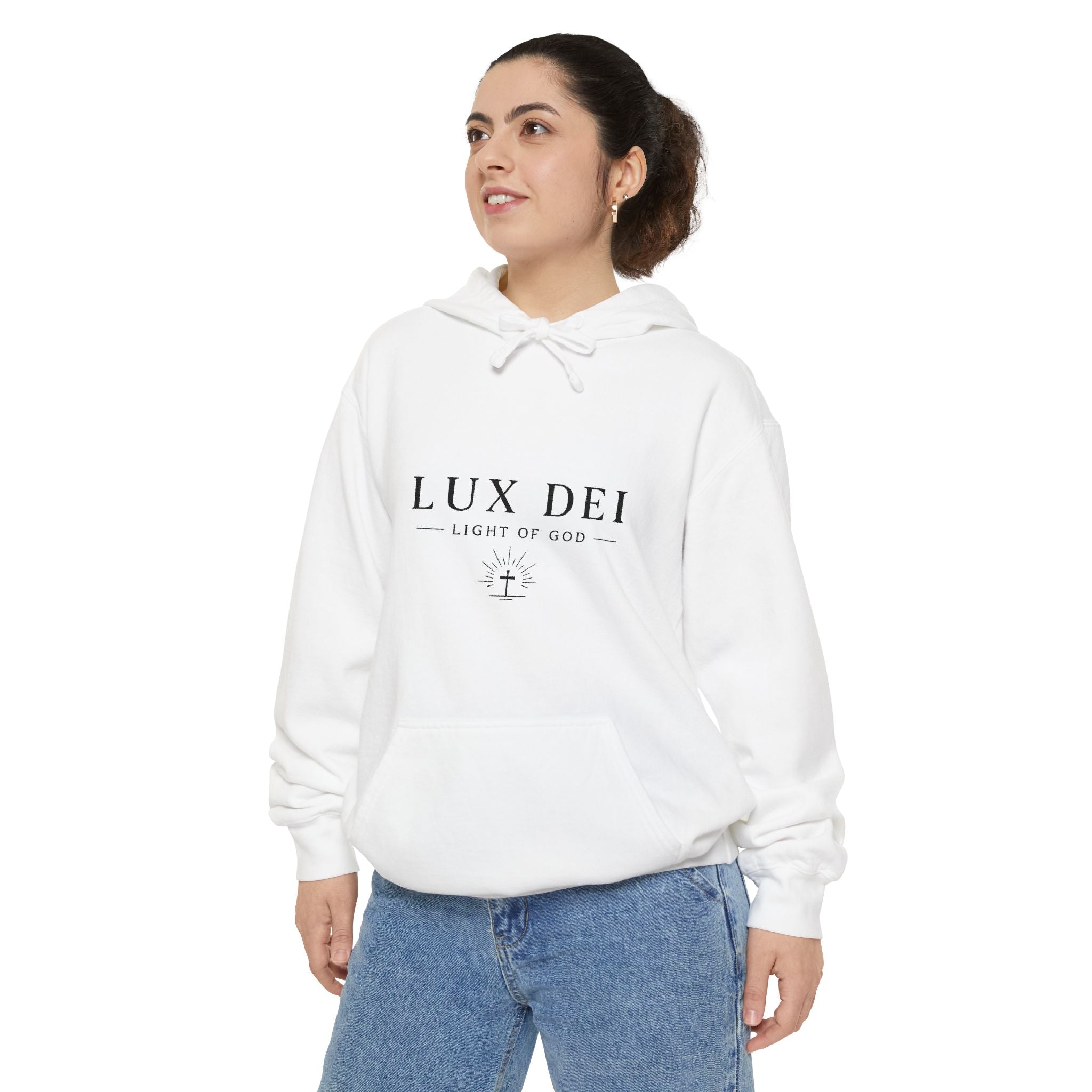 Lux Dei: Unisex Garment-Dyed Hoodie