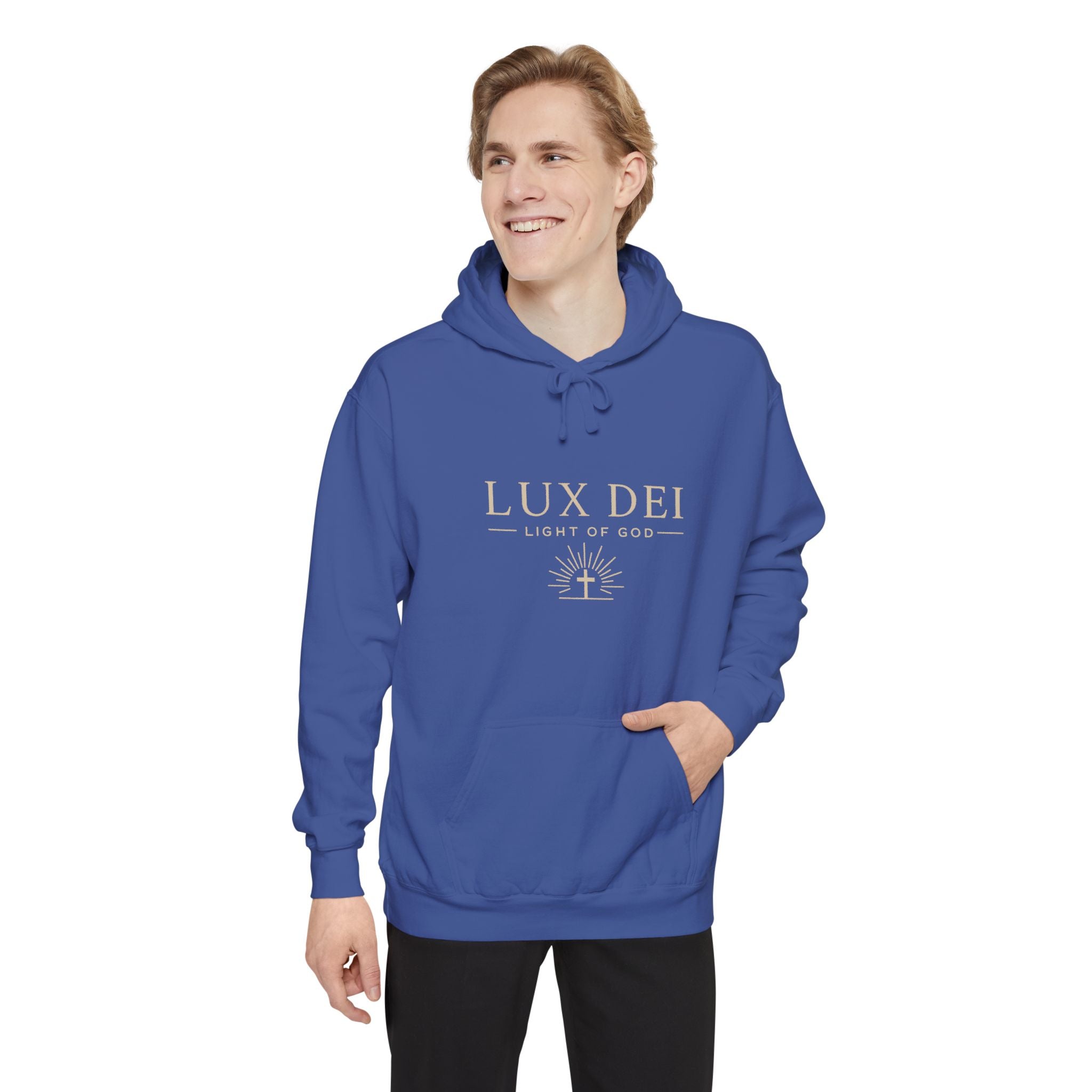 Lux Dei: Unisex Garment-Dyed Hoodie