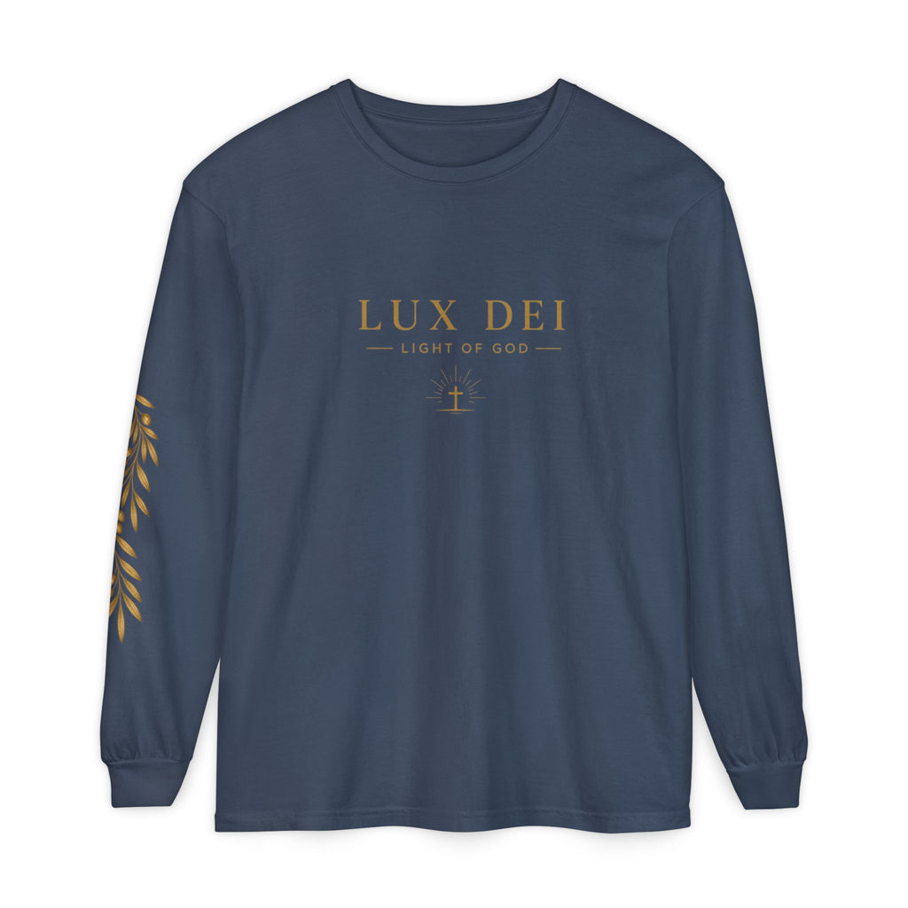 Lux Dei Gold Olive Branch Long Sleeve Tee